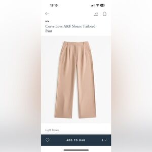 Abercrombie Sloan pant in tan - curve love!